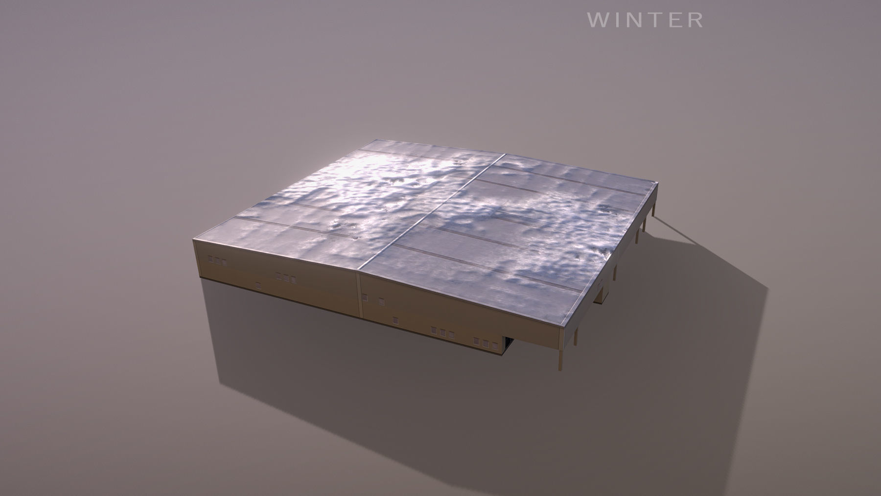 Airport LIRN Storage2 Naples International Airport   Low-poly 3D model_9