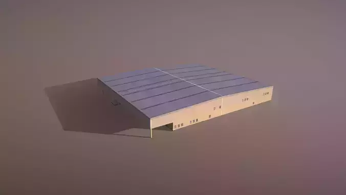 Airport LIRN Storage2 Naples International Airport   Low-poly 3D model
