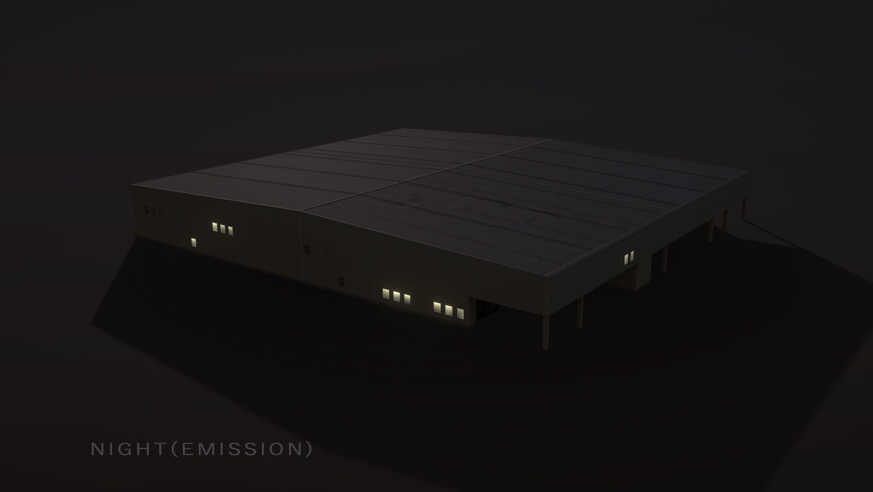 Airport LIRN Storage2 Naples International Airport   Low-poly 3D model_11