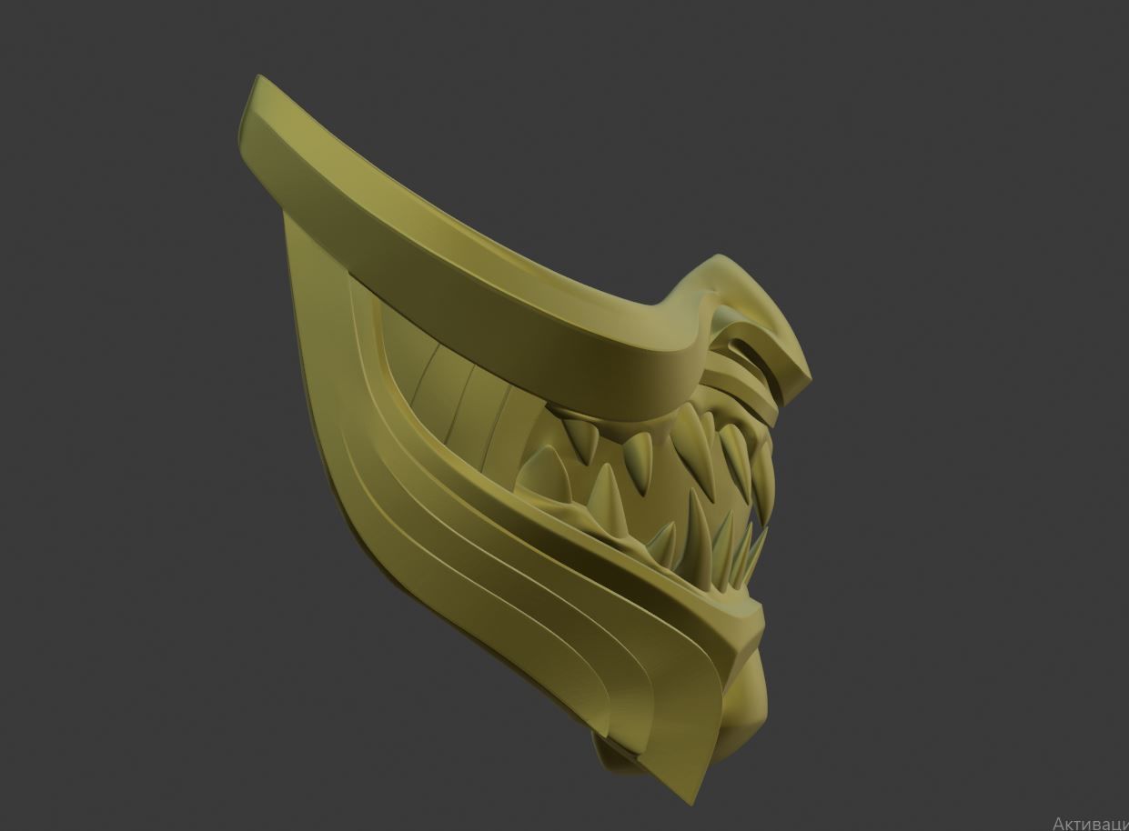 Scorpion Demon Samurai cosplay mask for face Mortal Kombat 11 3D print model_19