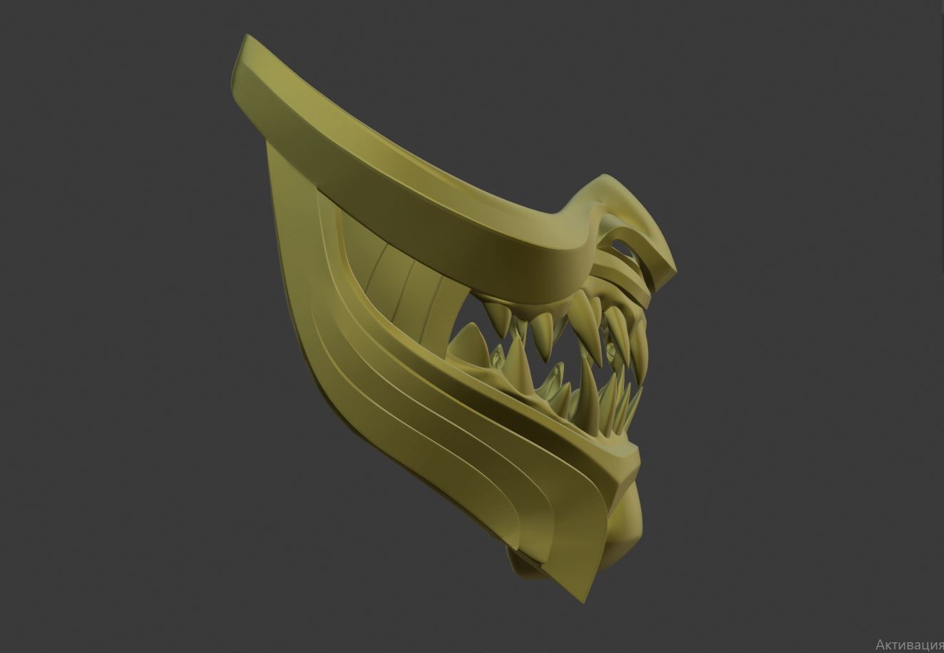 Scorpion Demon Samurai cosplay mask for face Mortal Kombat 11 3D print model_11