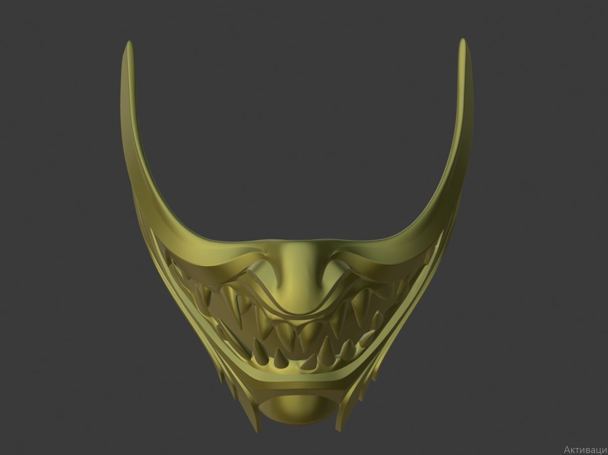 Scorpion Demon Samurai cosplay mask for face Mortal Kombat 11 3D print model_14