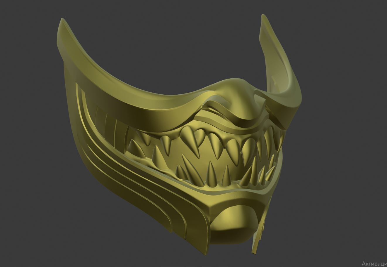 Scorpion Demon Samurai cosplay mask for face Mortal Kombat 11 3D print model_15