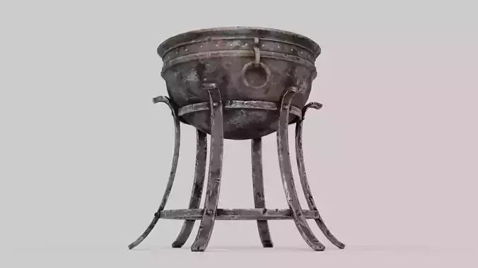 Iron Brazier Low-poly 3D model