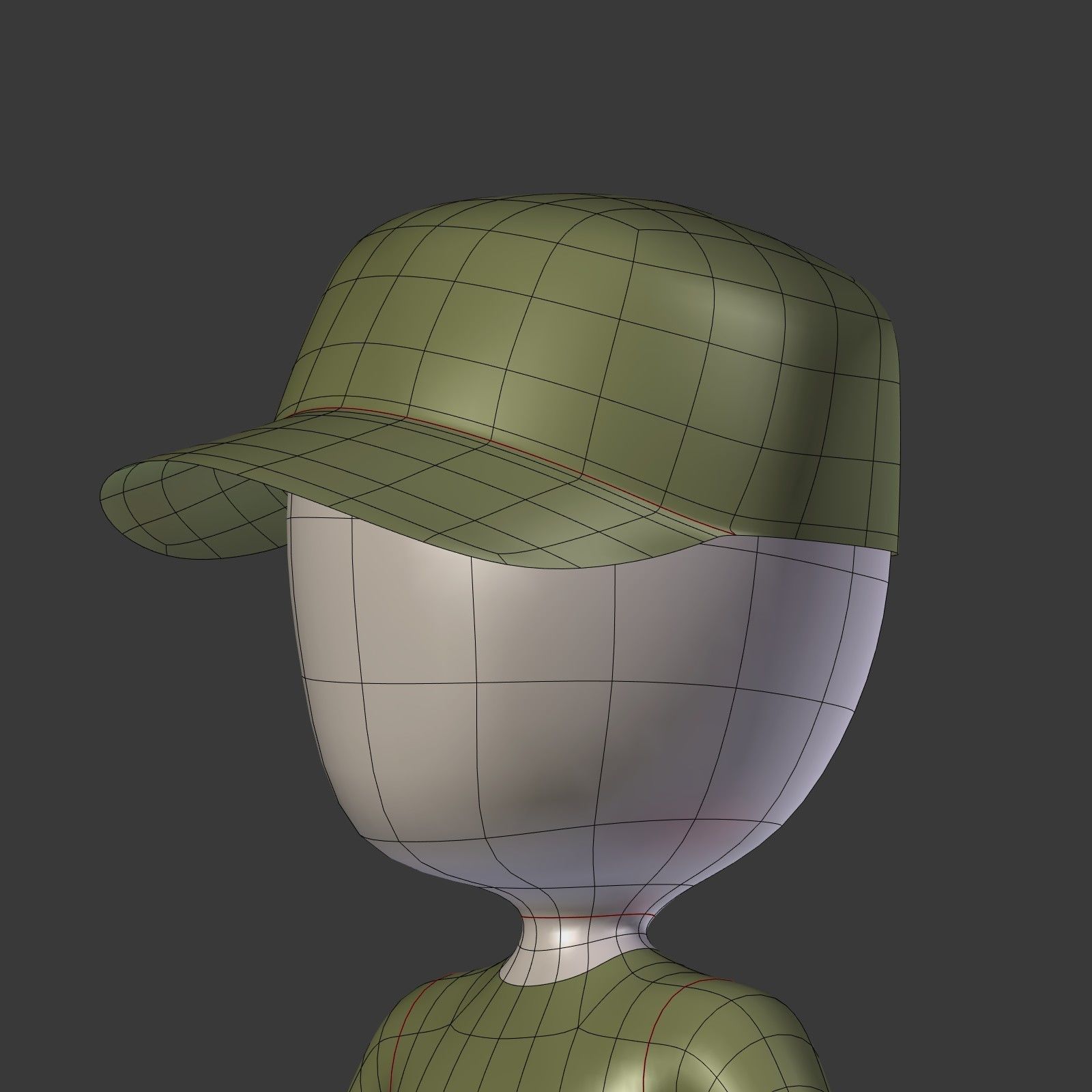 Cartoon Soldier - Stickman Low-poly 3D model_10