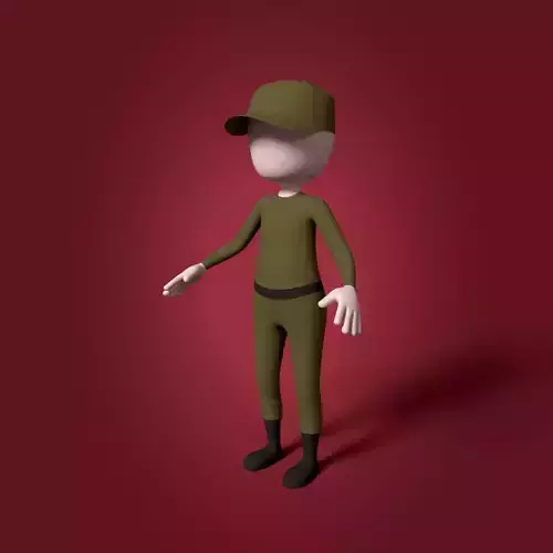 Cartoon Soldier - Stickman