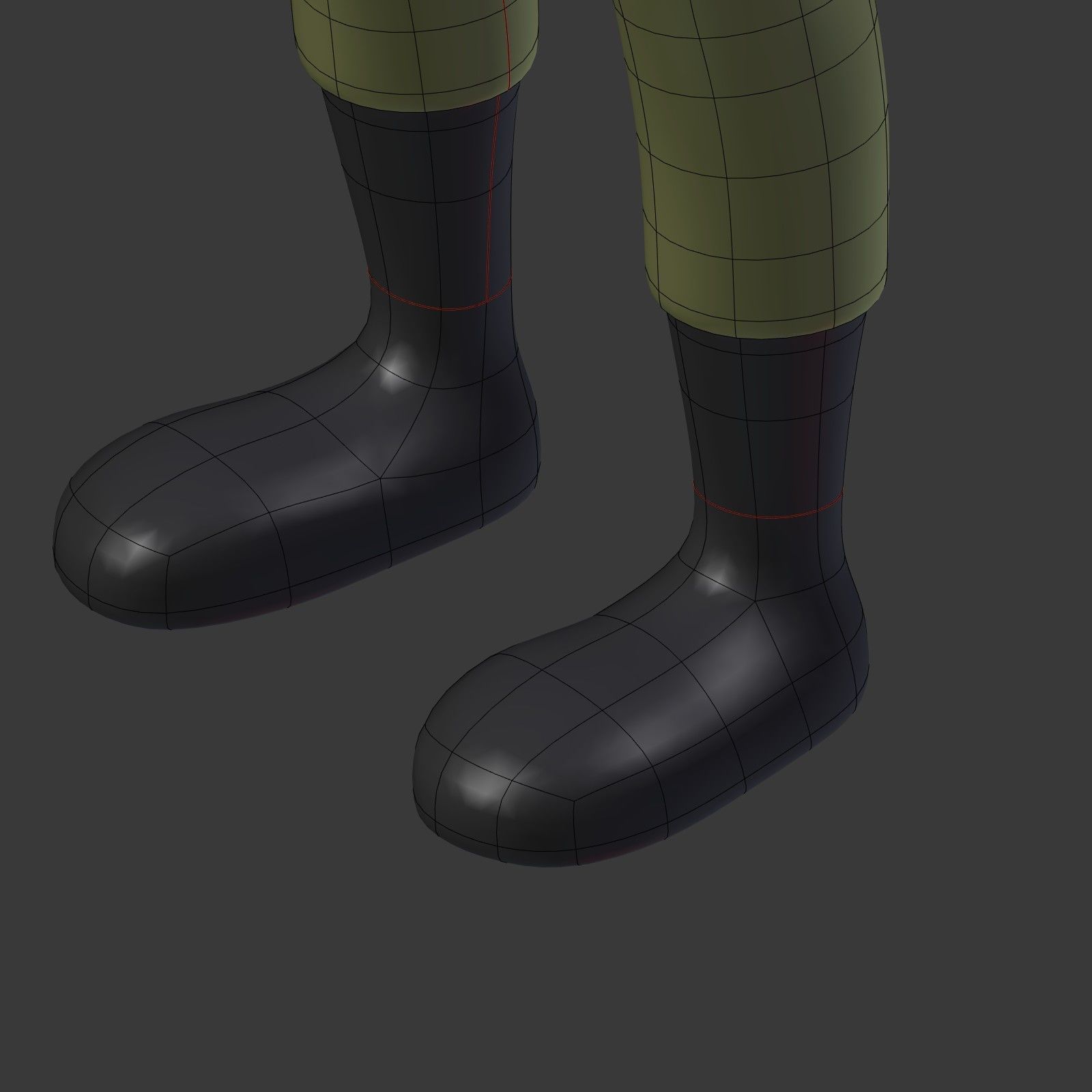 Cartoon Soldier - Stickman Low-poly 3D model_14