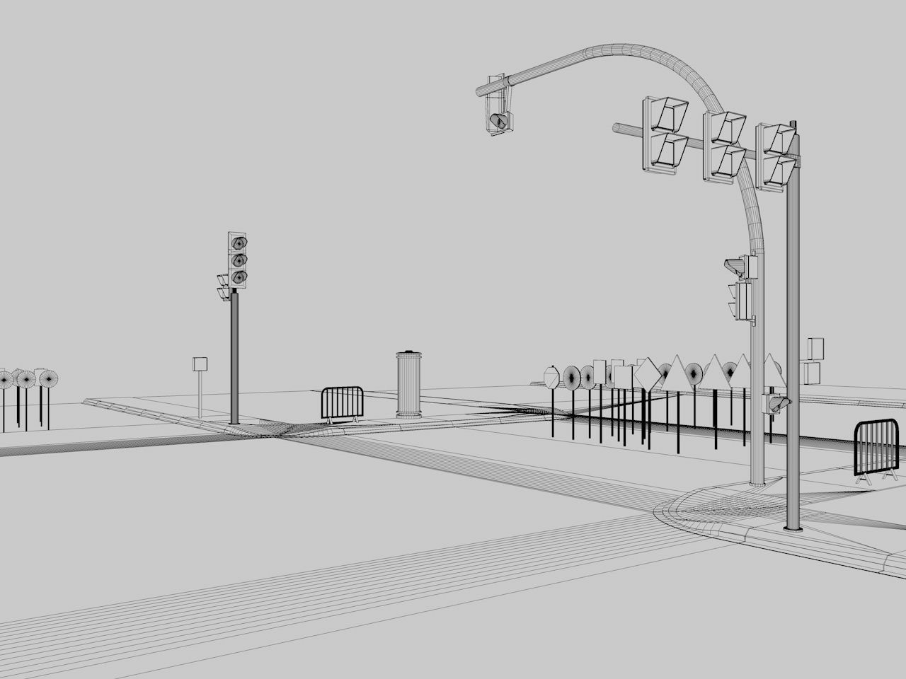Road Street Collection 3D model_13