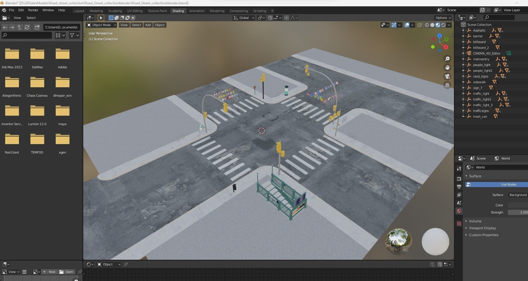 Road Street Collection 3D model_20