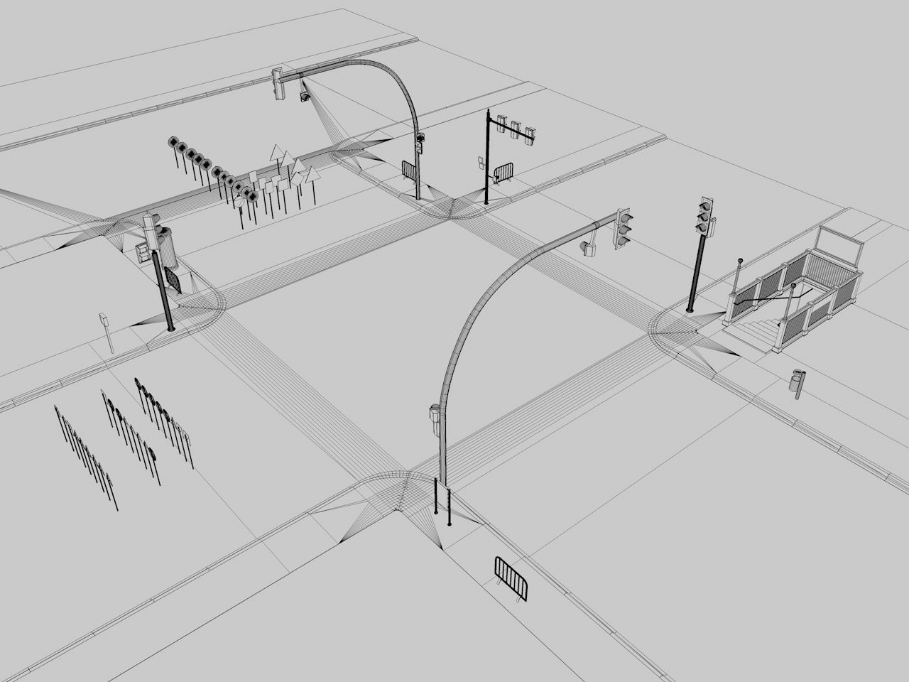 Road Street Collection 3D model_18