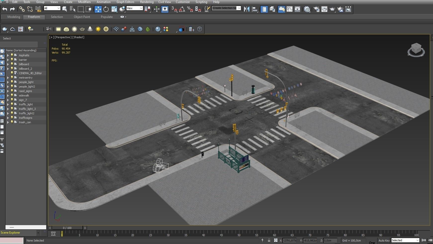 Road Street Collection 3D model_21