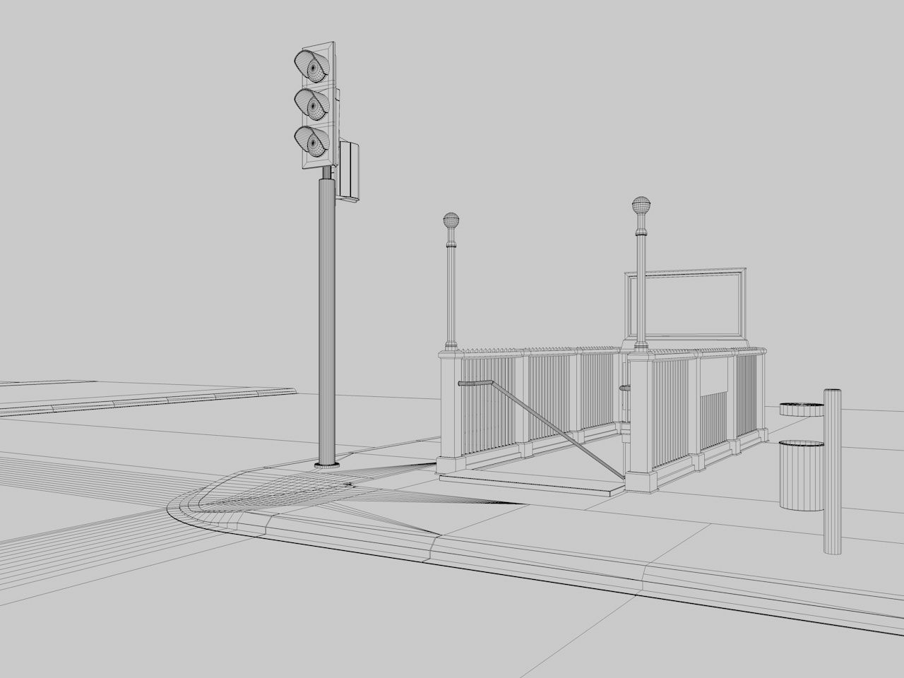 Road Street Collection 3D model_10