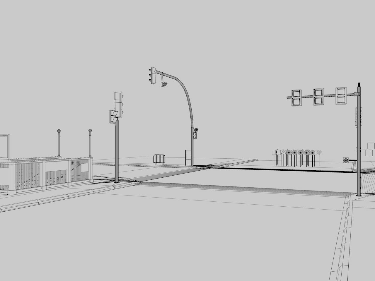 Road Street Collection 3D model_11