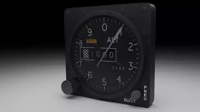 F16 Altimeter 3D model