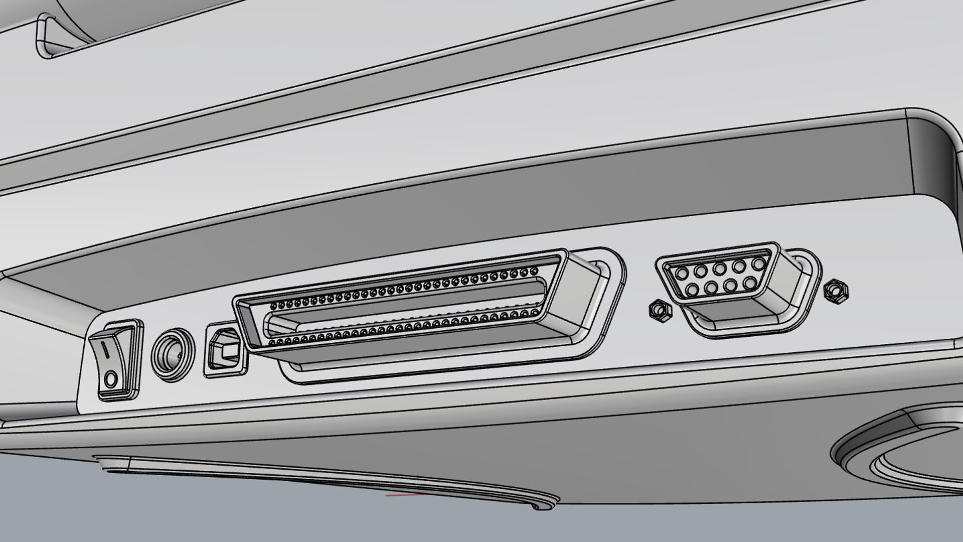 Thermal Label Printer Zebra GC420 T 3D model_18