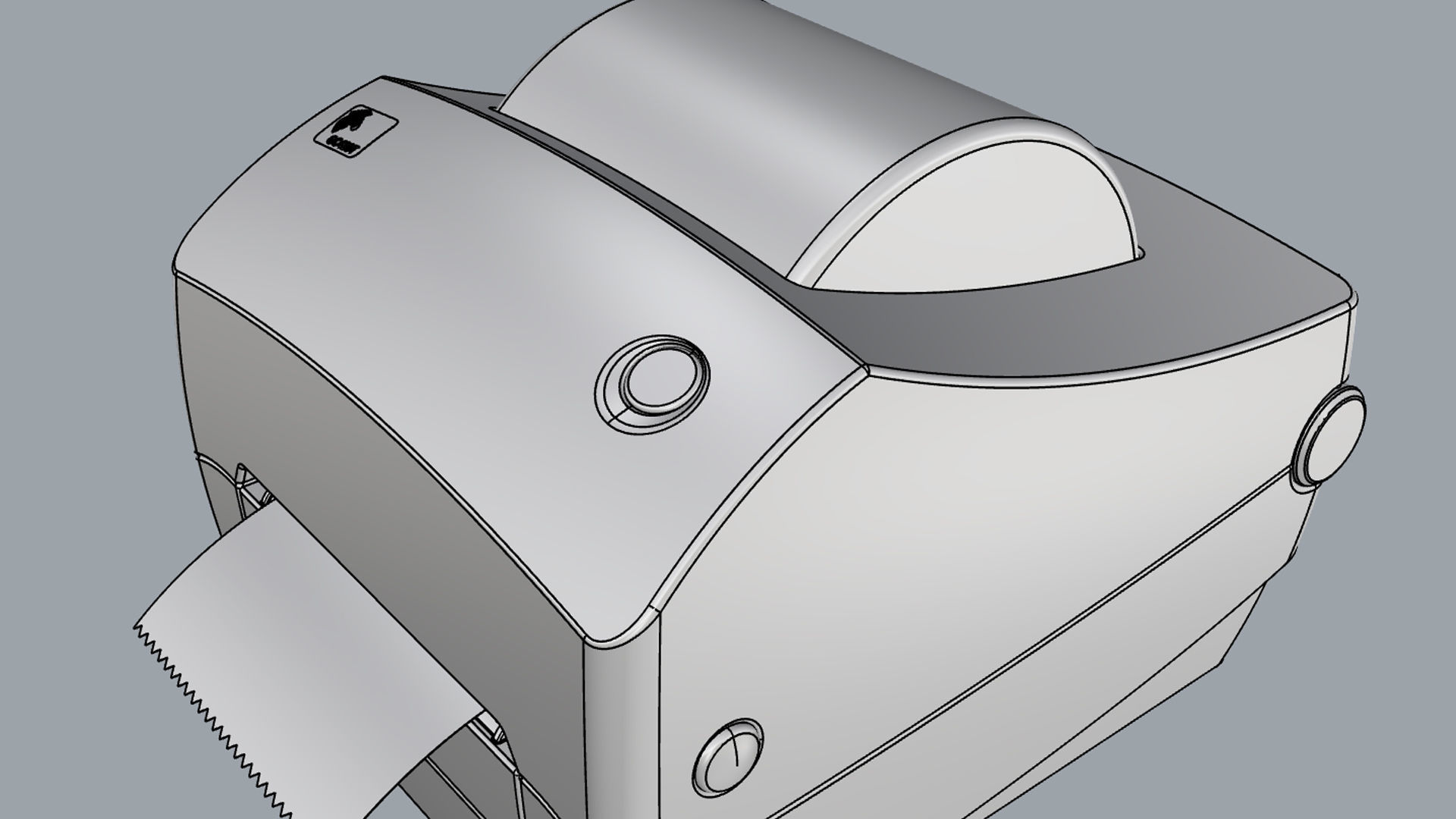 Thermal Label Printer Zebra GC420 T 3D model_21