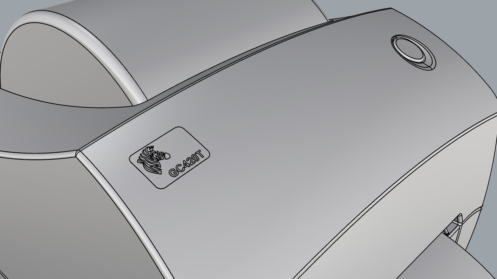 Thermal Label Printer Zebra GC420 T 3D model_20