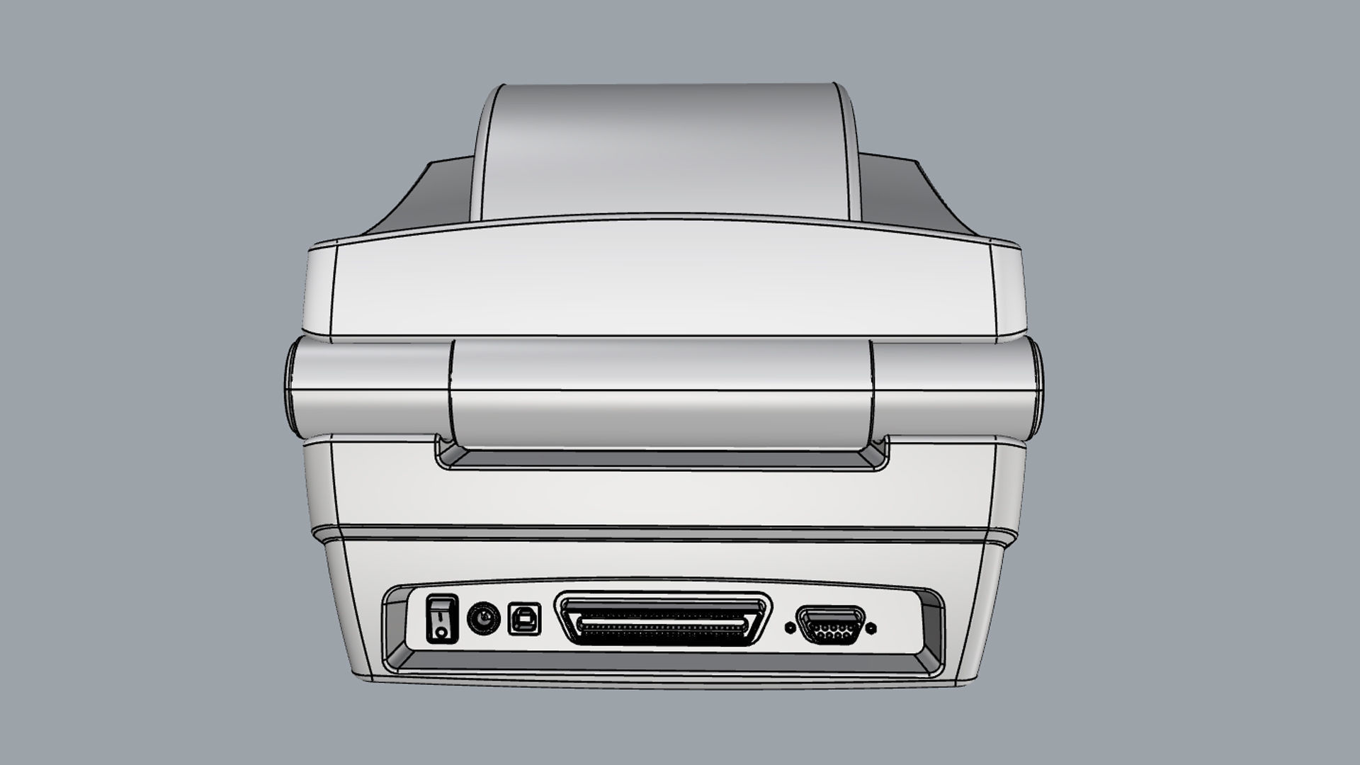 Thermal Label Printer Zebra GC420 T 3D model_16