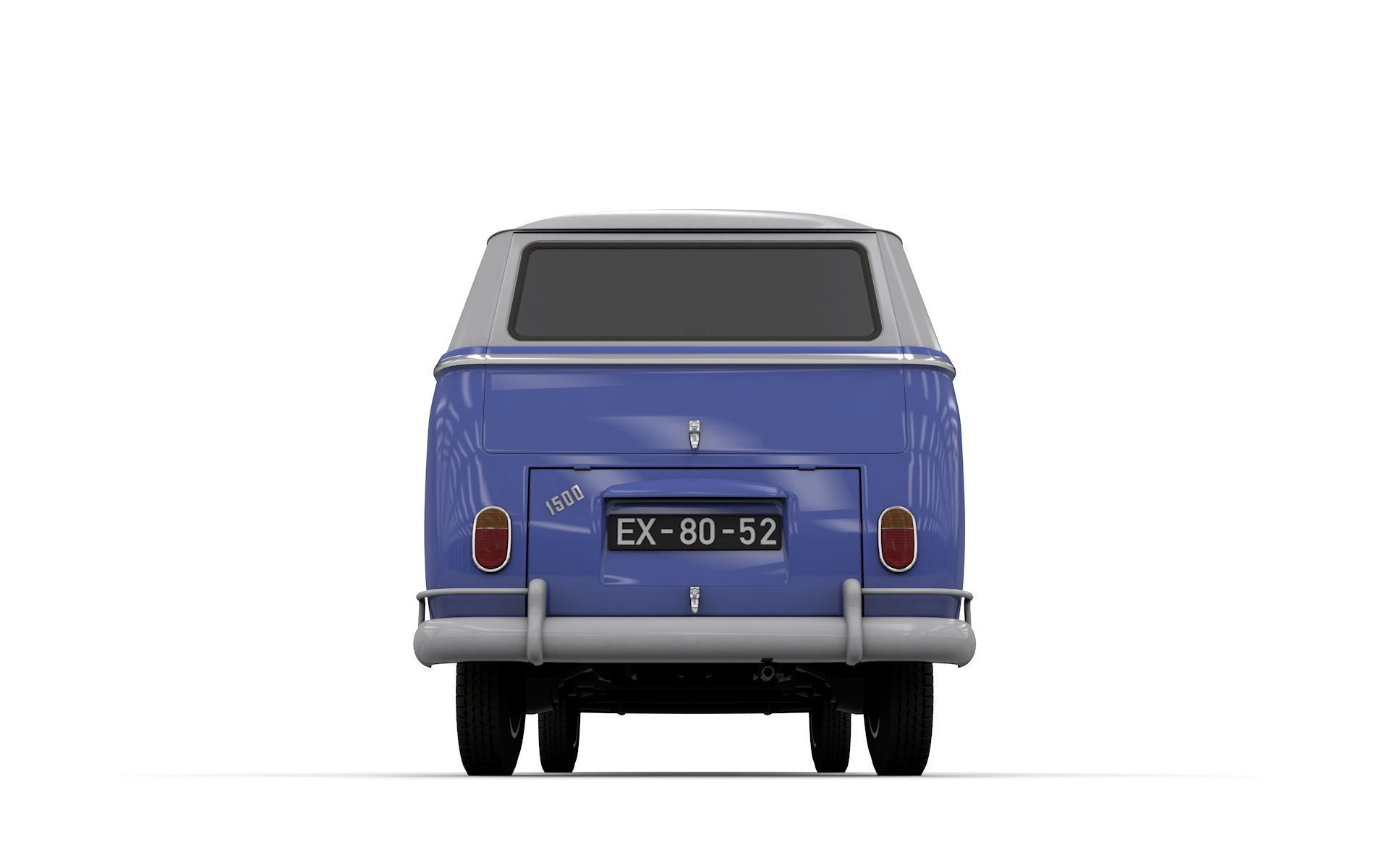 VOLKSWAGEN TRANSPORTER DELUXE 13 WINDOWS 1967 3D model_13