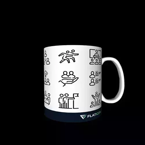Mug 3d teamwork coffee
