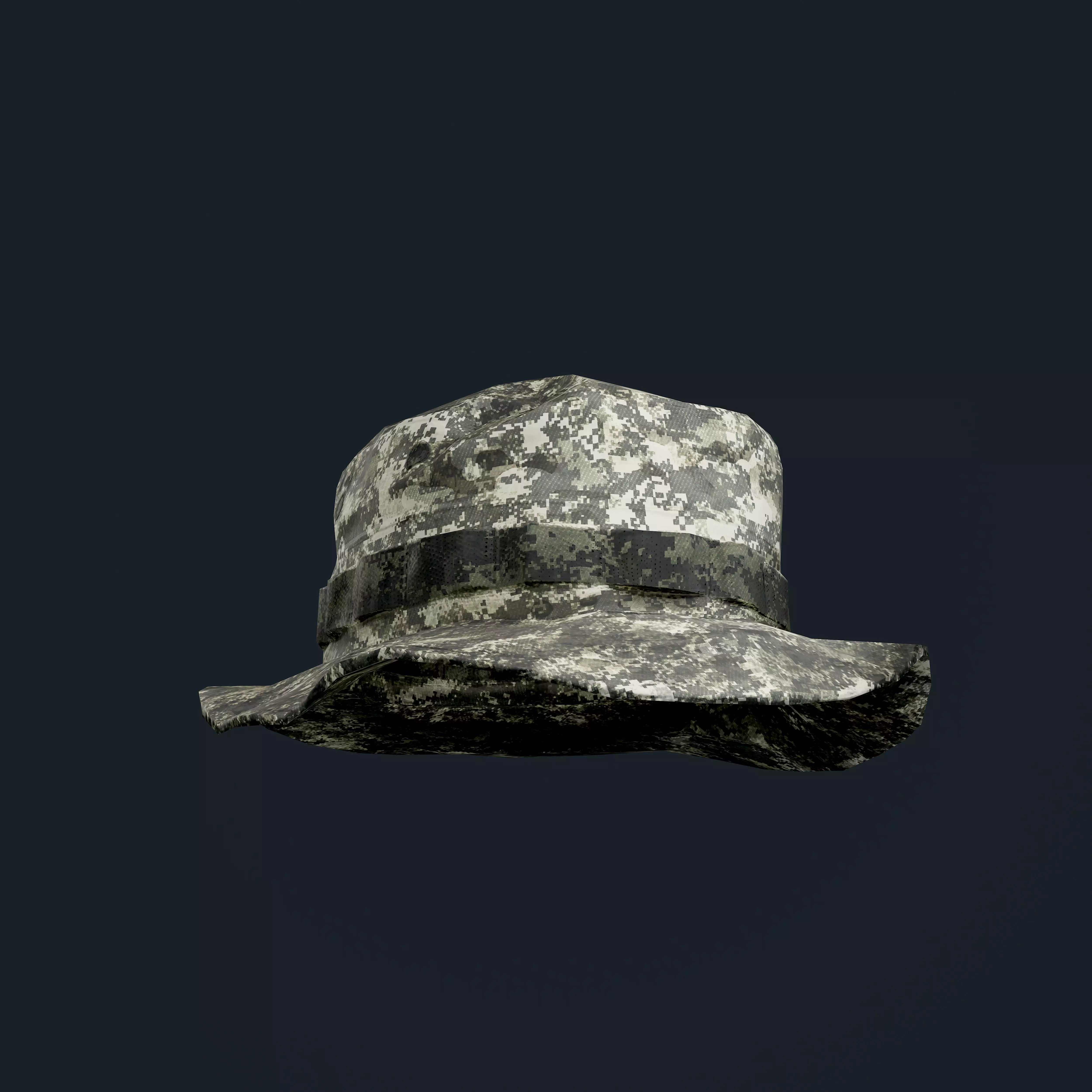 Military Hat Uniform Game Ready Low-poly 3D model_0