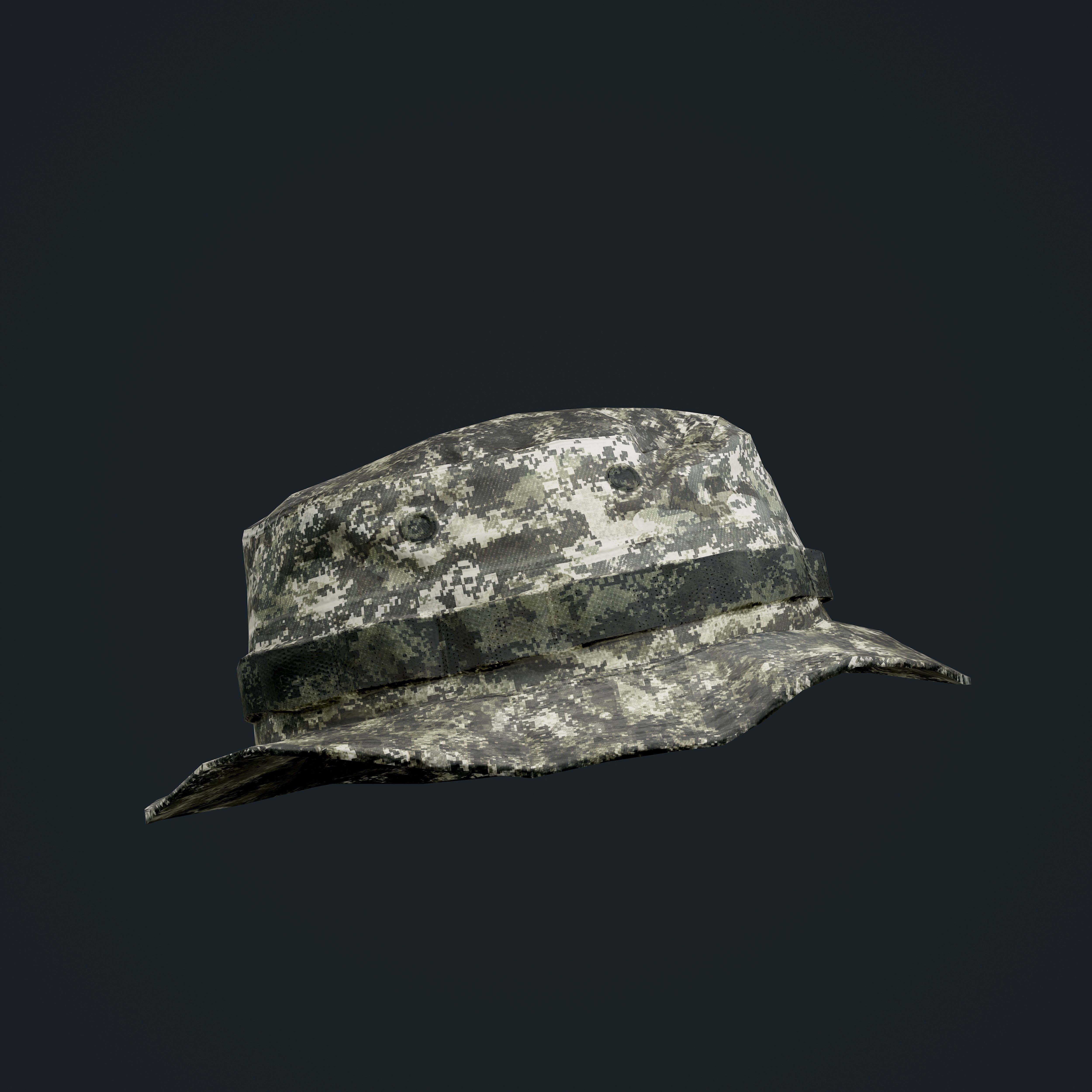 Military Hat Uniform Game Ready Low-poly 3D model_3