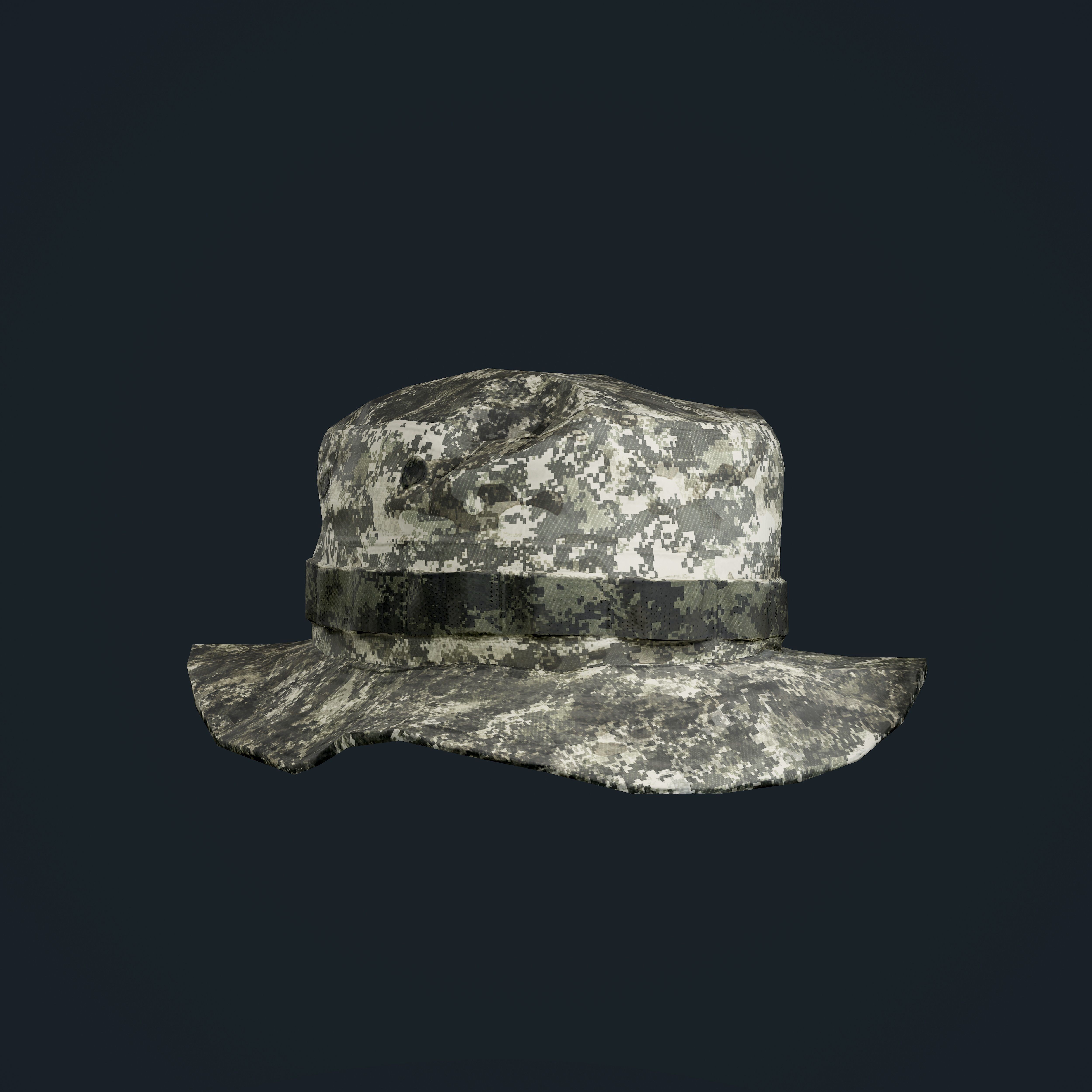 Military Hat Uniform Game Ready Low-poly 3D model_2