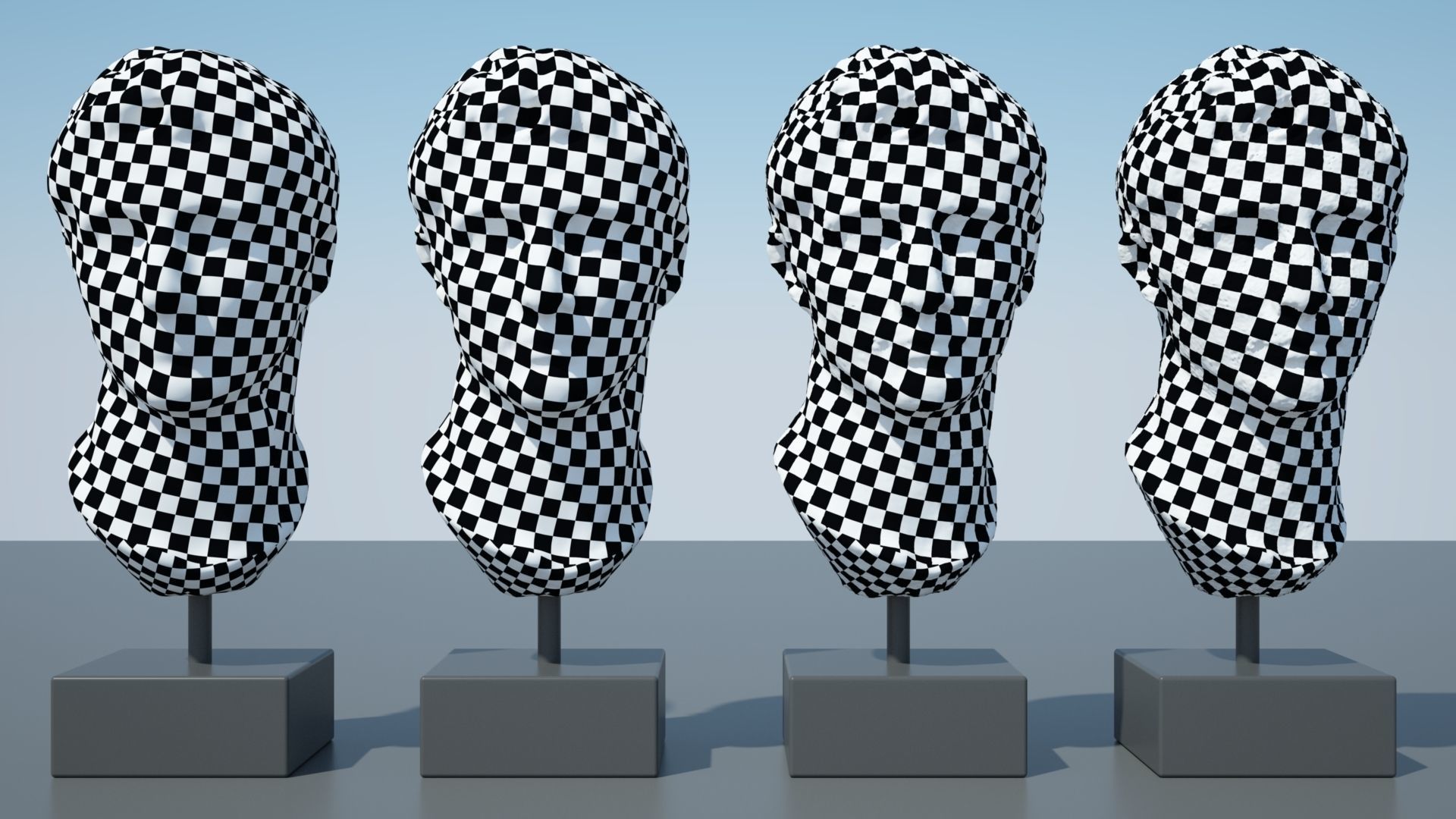 Augustus bust of ancient greek god 3D model_10