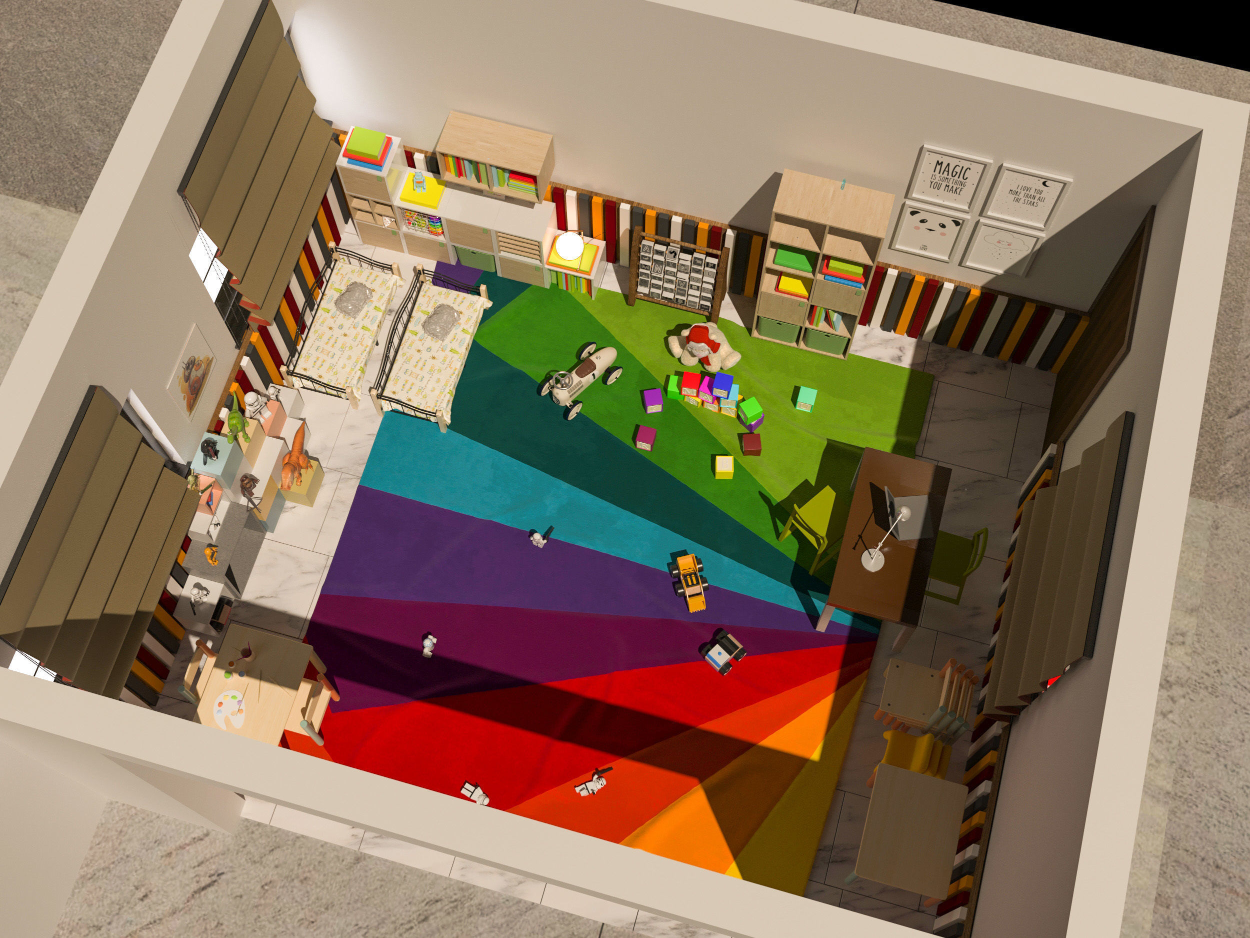 creche floor plan in video game 3D model_5