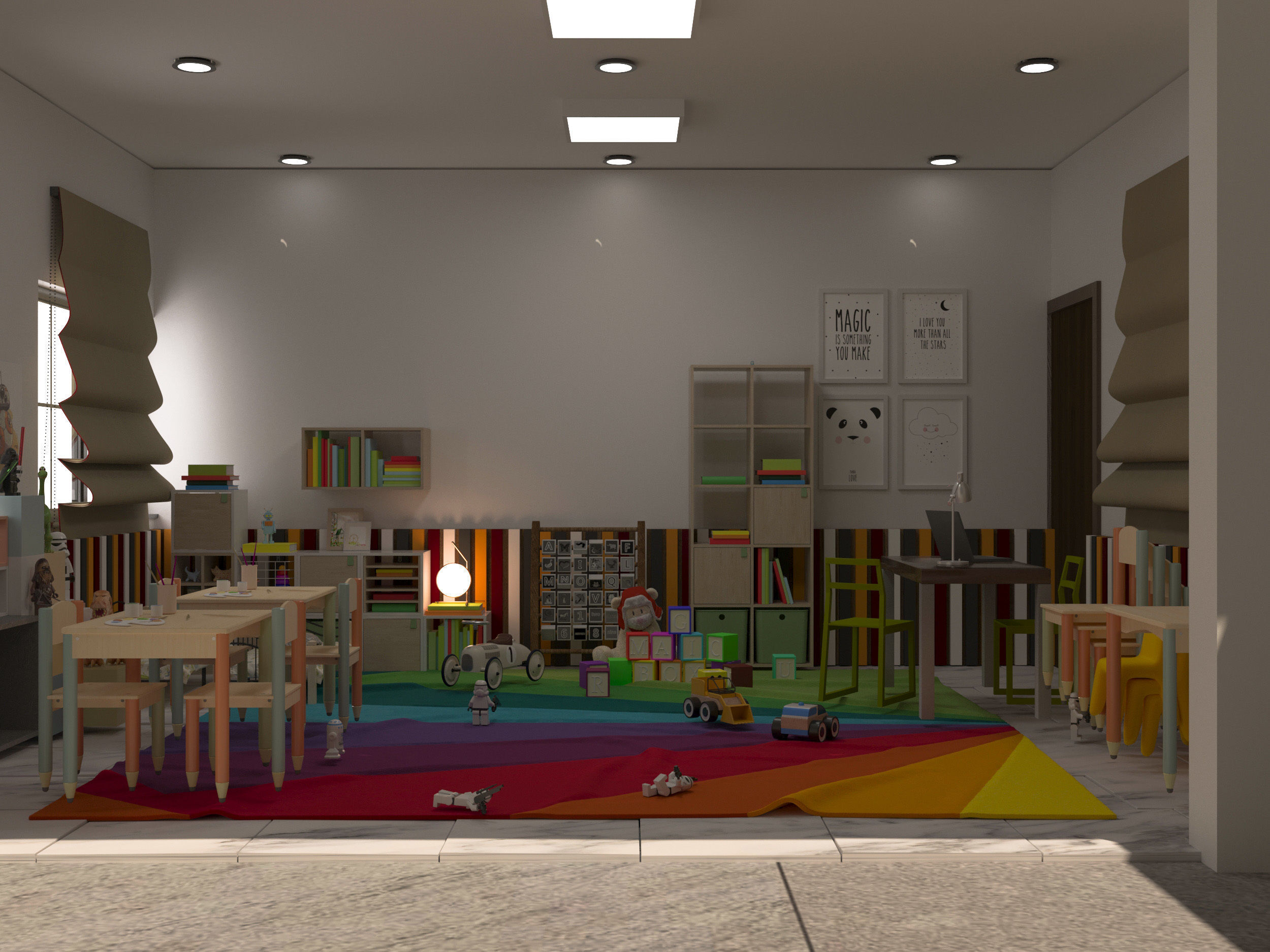 creche floor plan in video game 3D model_12