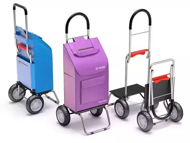 Foldable Shopping Cart 3D model