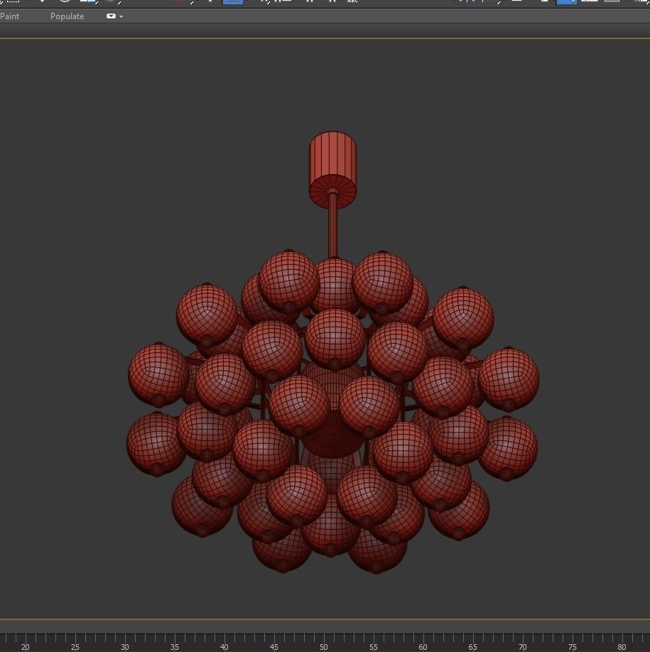 Beautiful Pair Of Chandeliers 3D model_7