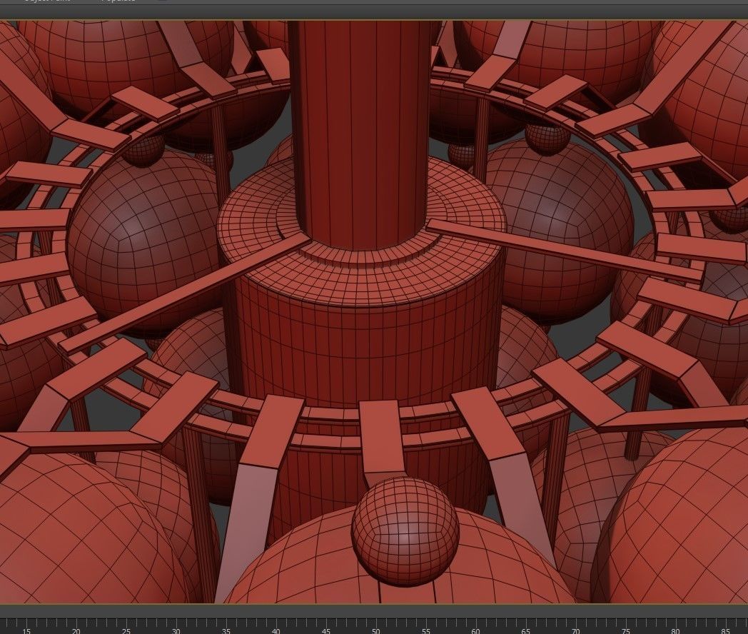 Beautiful Pair Of Chandeliers 3D model_3