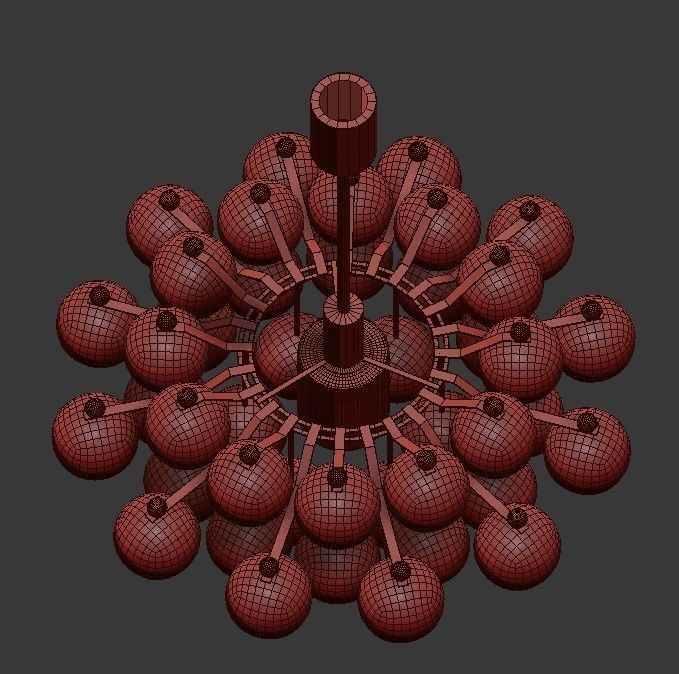 Beautiful Pair Of Chandeliers 3D model_6