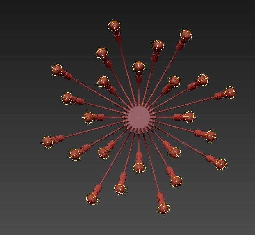 OCTUS ray chandelier 3D model_6