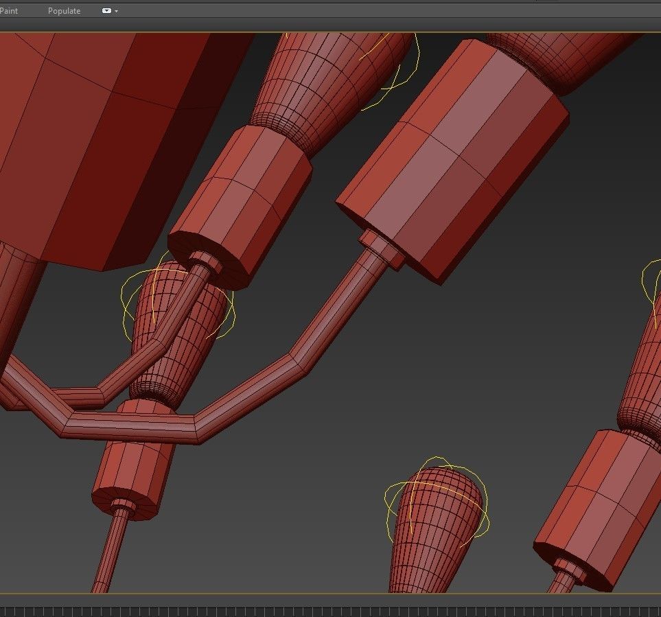 OCTUS ray chandelier 3D model_4