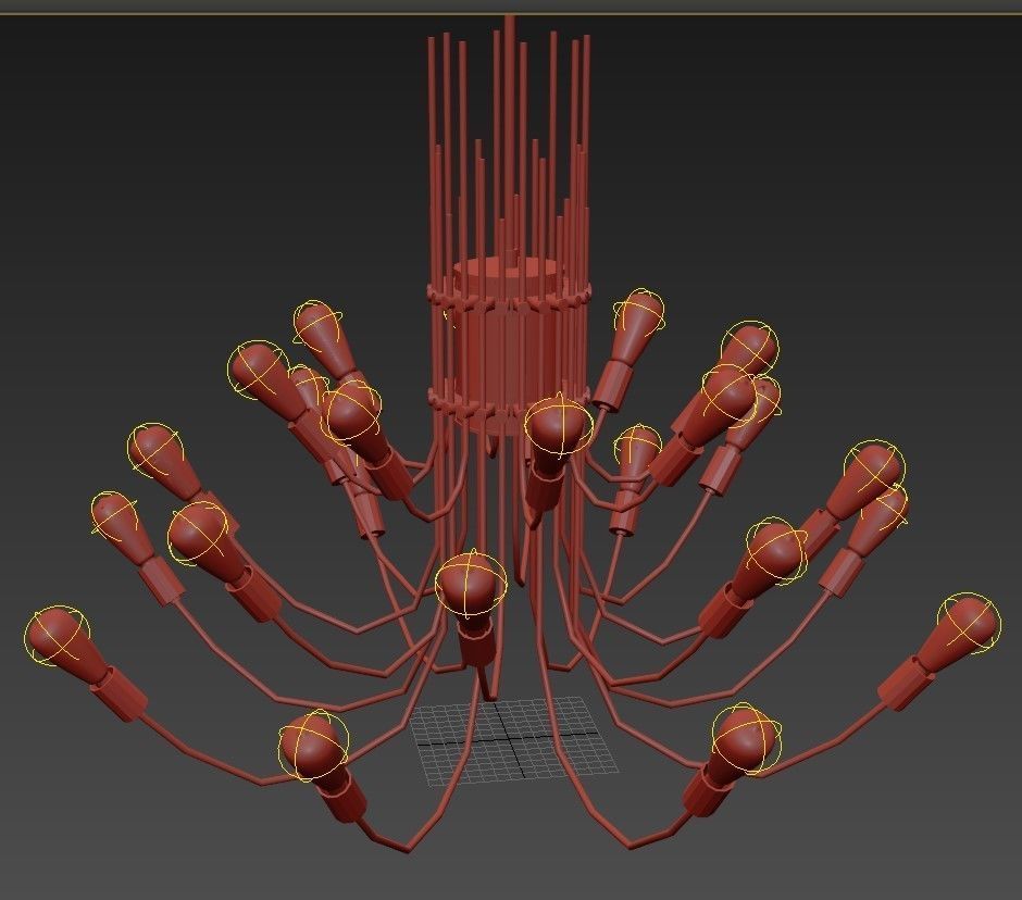 OCTUS ray chandelier 3D model_1