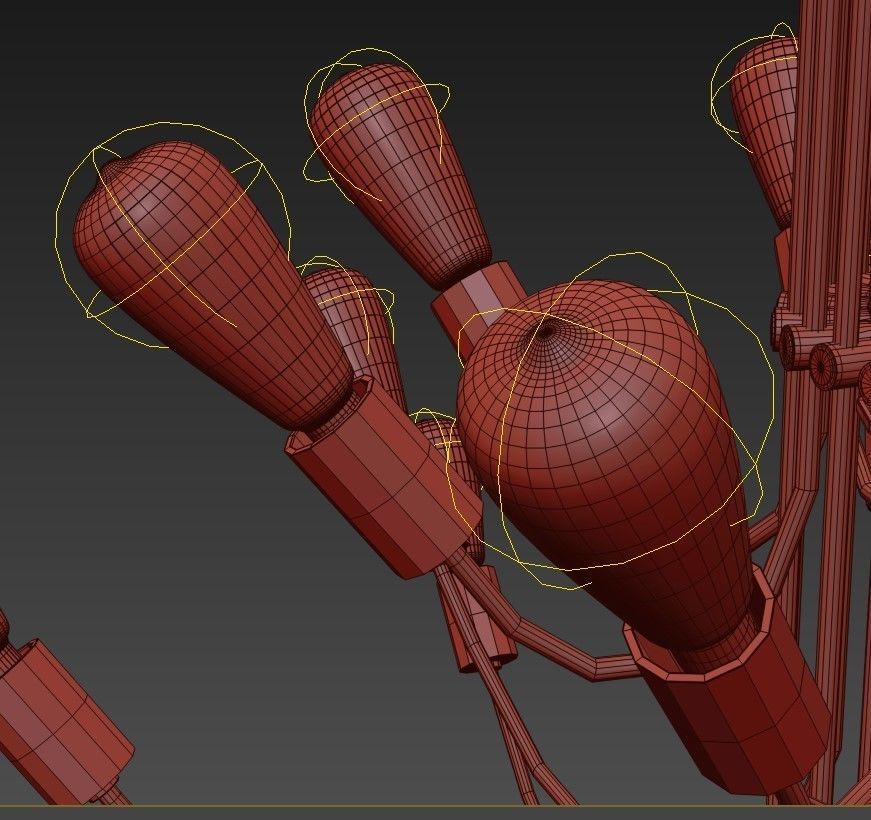 OCTUS ray chandelier 3D model_2