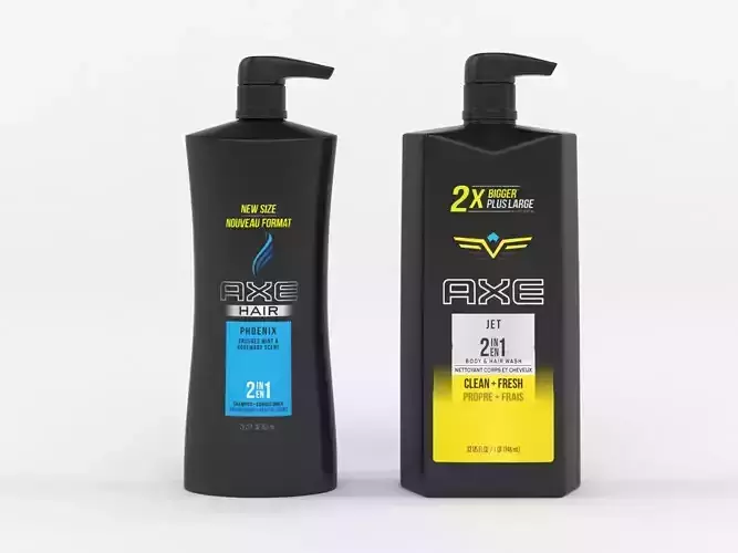 Axe 2 in 1 Shampoo and Conditioner for Men 3D model