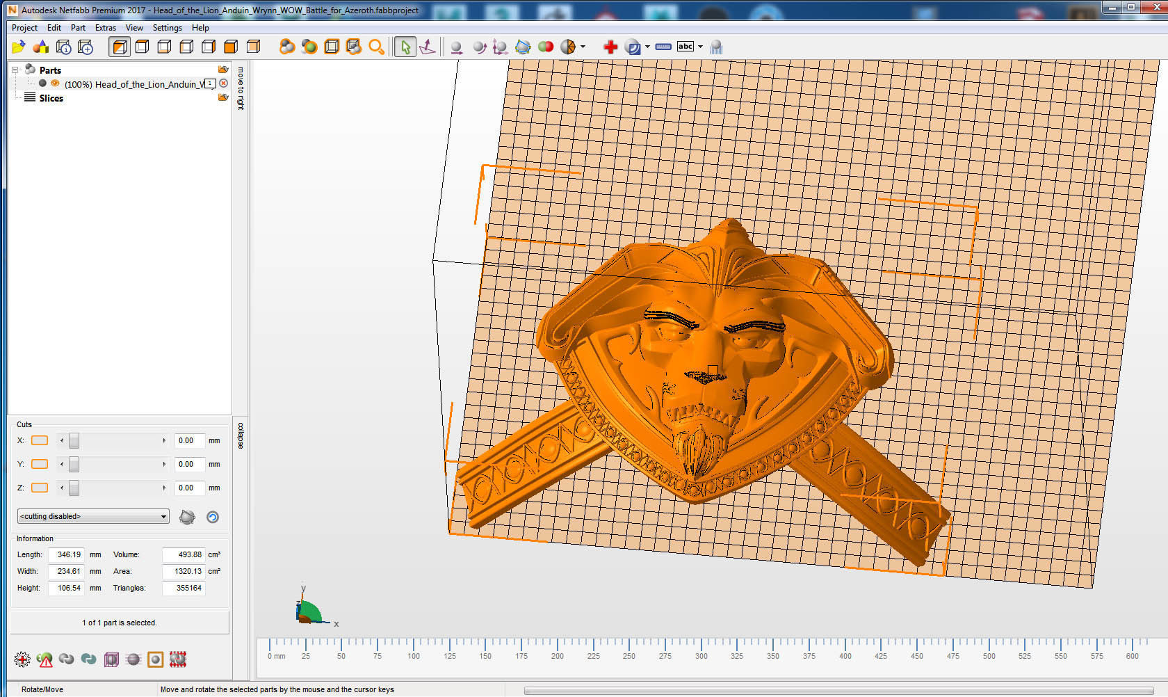 Anduin Wrynn Cosplay Armor element for cosplay 3D print model_1