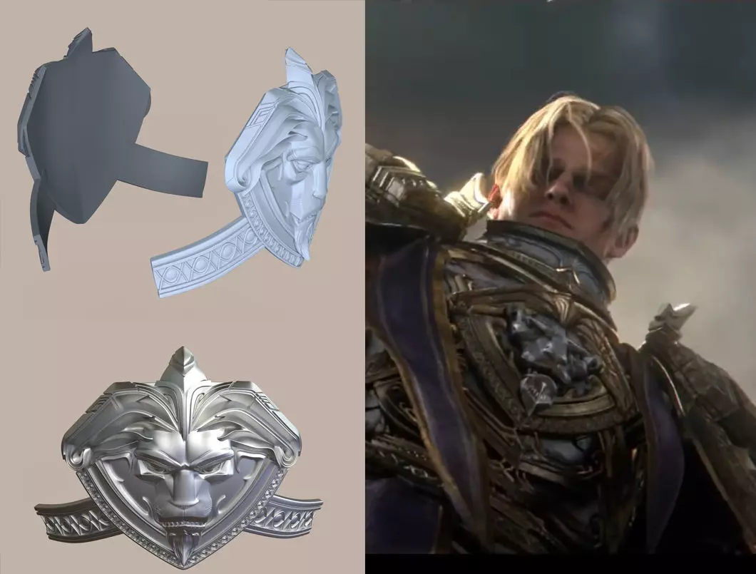 Anduin Wrynn Cosplay Armor element for cosplay 3D print model_0