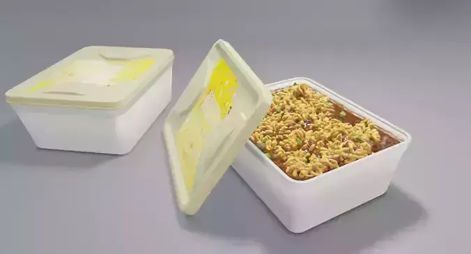 Realistic Spaguetti instant noodles 