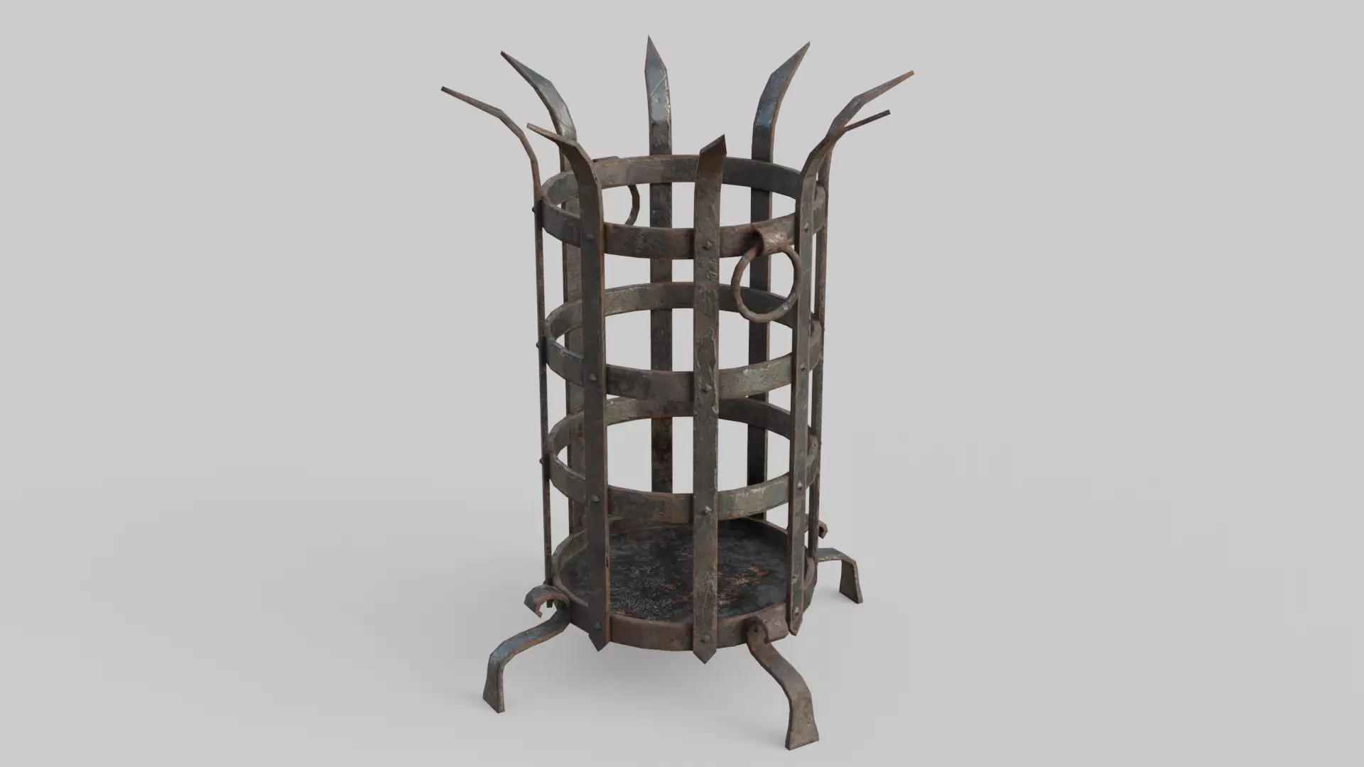 Dungeon Brazier Low-poly 3D model_0