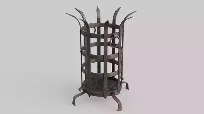 Dungeon Brazier Low-poly 3D model