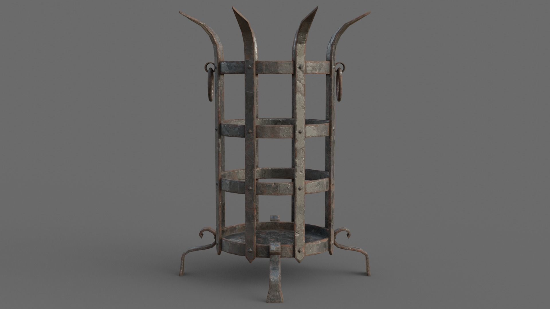 Dungeon Brazier Low-poly 3D model_3