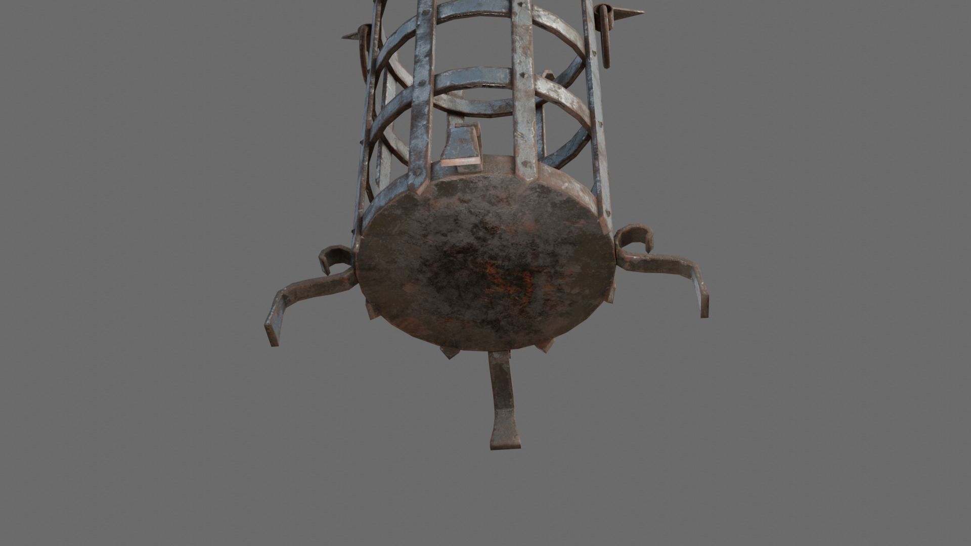 Dungeon Brazier Low-poly 3D model_7