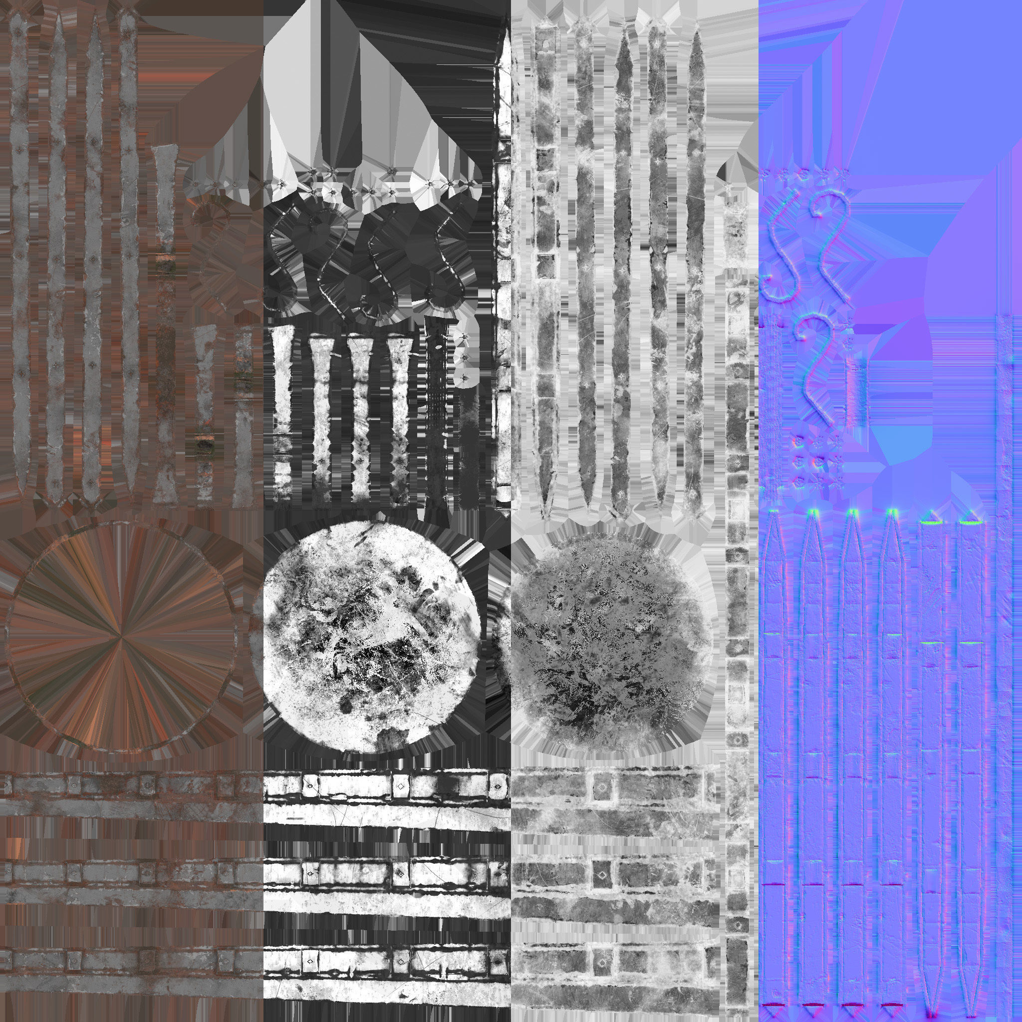 Dungeon Brazier Low-poly 3D model_11