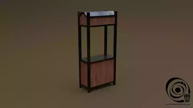 Trade stand 13 R Low-poly 3D model