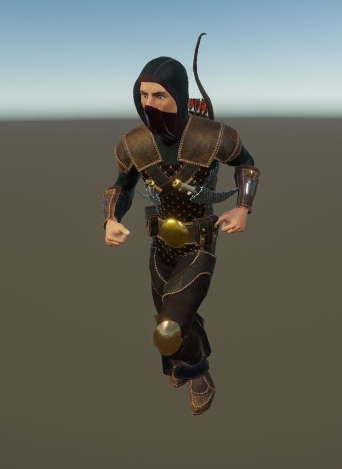Elite Rogue Archer Character Low-poly 3D model_8