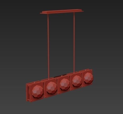 ROCHILLON hanging lamp with lights 3D model_7